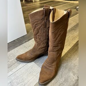 ALDO Women’s Brown Suede Western Cowboy Boots – Size 39 (US 8/8.5)